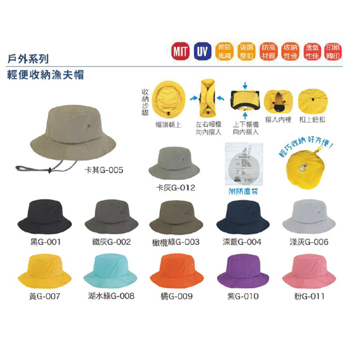 輕便收納漁夫帽